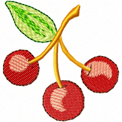 Cherry Embroidery Design 6